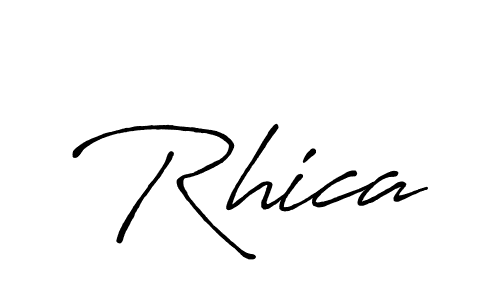 Antro_Vectra_Bolder is a professional signature style that is perfect for those who want to add a touch of class to their signature. It is also a great choice for those who want to make their signature more unique. Get Rhica name to fancy signature for free. Rhica signature style 7 images and pictures png