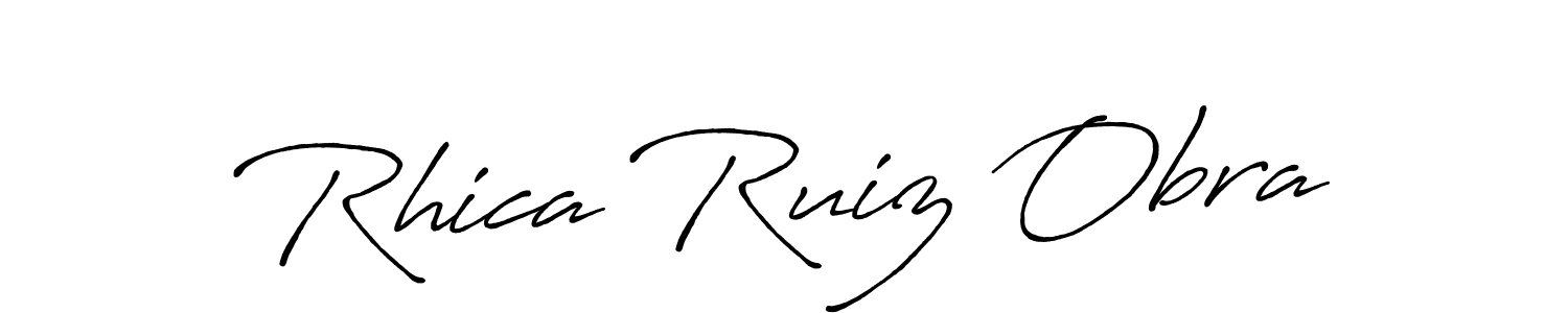 How to make Rhica Ruiz Obra signature? Antro_Vectra_Bolder is a professional autograph style. Create handwritten signature for Rhica Ruiz Obra name. Rhica Ruiz Obra signature style 7 images and pictures png