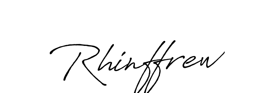 How to make Rhinffrew name signature. Use Antro_Vectra_Bolder style for creating short signs online. This is the latest handwritten sign. Rhinffrew signature style 7 images and pictures png