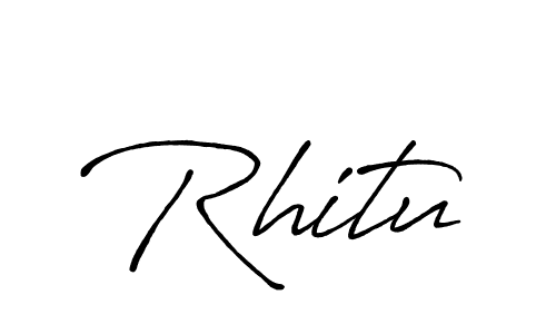 How to make Rhitu name signature. Use Antro_Vectra_Bolder style for creating short signs online. This is the latest handwritten sign. Rhitu signature style 7 images and pictures png