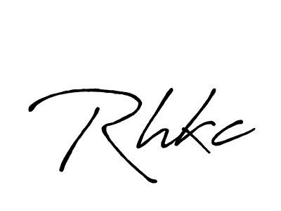 Use a signature maker to create a handwritten signature online. With this signature software, you can design (Antro_Vectra_Bolder) your own signature for name Rhkc. Rhkc signature style 7 images and pictures png
