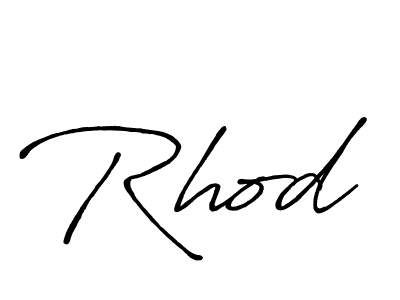 How to make Rhod signature? Antro_Vectra_Bolder is a professional autograph style. Create handwritten signature for Rhod name. Rhod signature style 7 images and pictures png