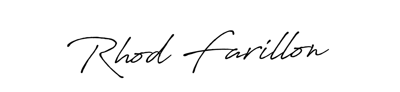 Design your own signature with our free online signature maker. With this signature software, you can create a handwritten (Antro_Vectra_Bolder) signature for name Rhod Farillon. Rhod Farillon signature style 7 images and pictures png