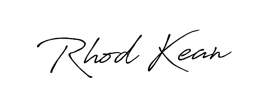How to make Rhod Kean name signature. Use Antro_Vectra_Bolder style for creating short signs online. This is the latest handwritten sign. Rhod Kean signature style 7 images and pictures png