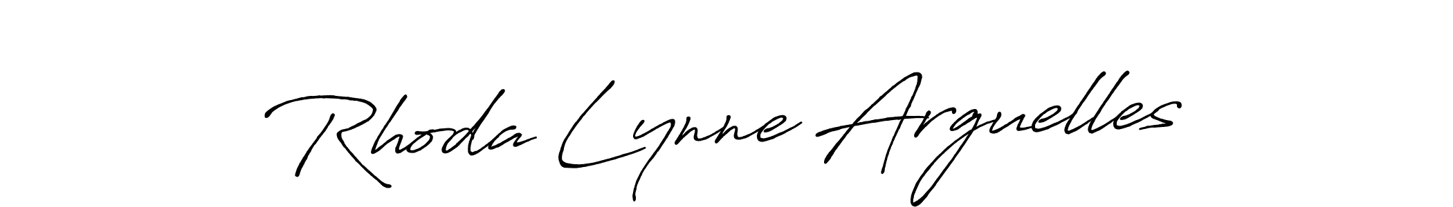 Make a beautiful signature design for name Rhoda Lynne Arguelles. With this signature (Antro_Vectra_Bolder) style, you can create a handwritten signature for free. Rhoda Lynne Arguelles signature style 7 images and pictures png