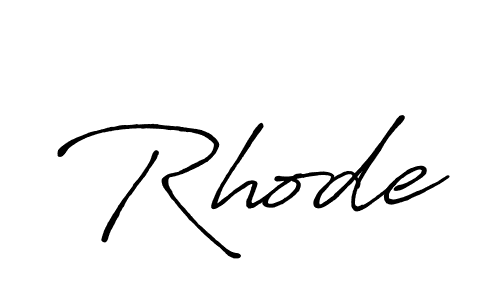 Use a signature maker to create a handwritten signature online. With this signature software, you can design (Antro_Vectra_Bolder) your own signature for name Rhode. Rhode signature style 7 images and pictures png
