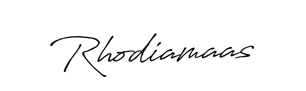 Use a signature maker to create a handwritten signature online. With this signature software, you can design (Antro_Vectra_Bolder) your own signature for name Rhodiamaas. Rhodiamaas signature style 7 images and pictures png
