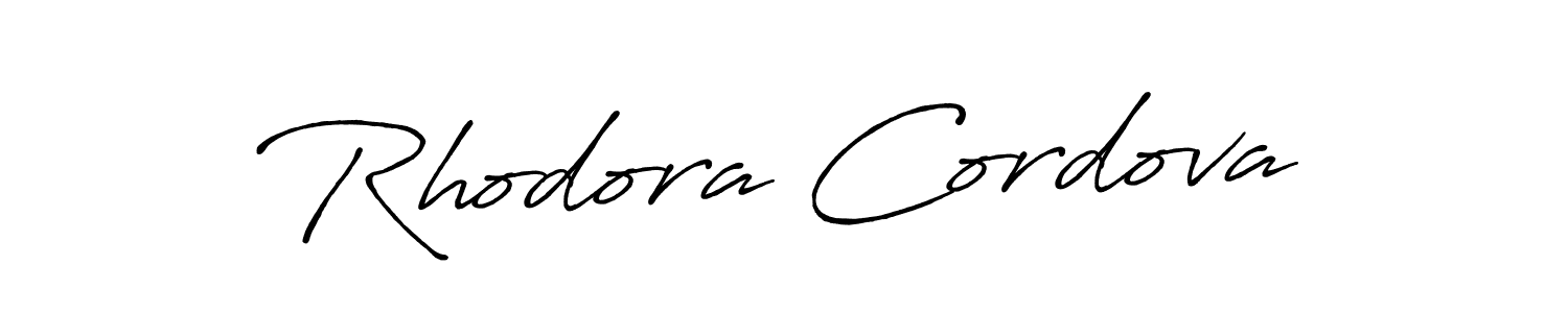 Antro_Vectra_Bolder is a professional signature style that is perfect for those who want to add a touch of class to their signature. It is also a great choice for those who want to make their signature more unique. Get Rhodora Cordova name to fancy signature for free. Rhodora Cordova signature style 7 images and pictures png