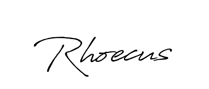 The best way (Antro_Vectra_Bolder) to make a short signature is to pick only two or three words in your name. The name Rhoecus include a total of six letters. For converting this name. Rhoecus signature style 7 images and pictures png