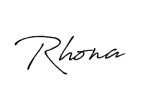 Create a beautiful signature design for name Rhona. With this signature (Antro_Vectra_Bolder) fonts, you can make a handwritten signature for free. Rhona signature style 7 images and pictures png