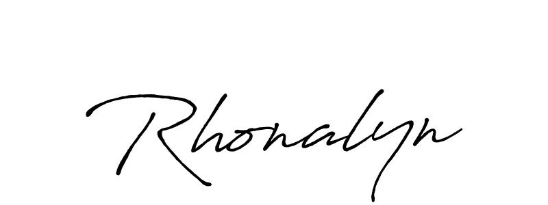 Rhonalyn stylish signature style. Best Handwritten Sign (Antro_Vectra_Bolder) for my name. Handwritten Signature Collection Ideas for my name Rhonalyn. Rhonalyn signature style 7 images and pictures png