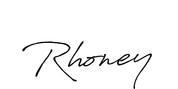 It looks lik you need a new signature style for name Rhoney. Design unique handwritten (Antro_Vectra_Bolder) signature with our free signature maker in just a few clicks. Rhoney signature style 7 images and pictures png