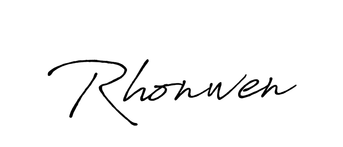 Also we have Rhonwen name is the best signature style. Create professional handwritten signature collection using Antro_Vectra_Bolder autograph style. Rhonwen signature style 7 images and pictures png