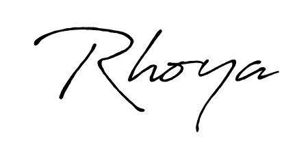 Transform the name Rhoya into a signature masterpiece using Antro_Vectra_Bolder font. Ideal for photographers, artists, and creators looking for watermarks. Rhoya signature style 7 images and pictures png