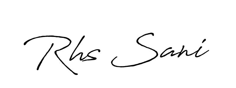 Antro_Vectra_Bolder is a professional signature style that is perfect for those who want to add a touch of class to their signature. It is also a great choice for those who want to make their signature more unique. Get Rhs Sani name to fancy signature for free. Rhs Sani signature style 7 images and pictures png