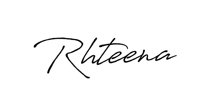 How to make Rhteena name signature. Use Antro_Vectra_Bolder style for creating short signs online. This is the latest handwritten sign. Rhteena signature style 7 images and pictures png