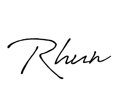 You should practise on your own different ways (Antro_Vectra_Bolder) to write your name (Rhun) in signature. don't let someone else do it for you. Rhun signature style 7 images and pictures png