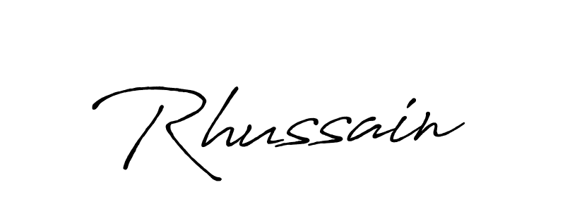 Rhussain stylish signature style. Best Handwritten Sign (Antro_Vectra_Bolder) for my name. Handwritten Signature Collection Ideas for my name Rhussain. Rhussain signature style 7 images and pictures png