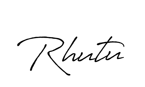 Create a beautiful signature design for name Rhutu. With this signature (Antro_Vectra_Bolder) fonts, you can make a handwritten signature for free. Rhutu signature style 7 images and pictures png