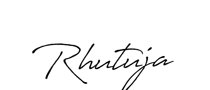 Antro_Vectra_Bolder is a professional signature style that is perfect for those who want to add a touch of class to their signature. It is also a great choice for those who want to make their signature more unique. Get Rhutuja name to fancy signature for free. Rhutuja signature style 7 images and pictures png