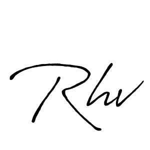 Best and Professional Signature Style for Rhv. Antro_Vectra_Bolder Best Signature Style Collection. Rhv signature style 7 images and pictures png