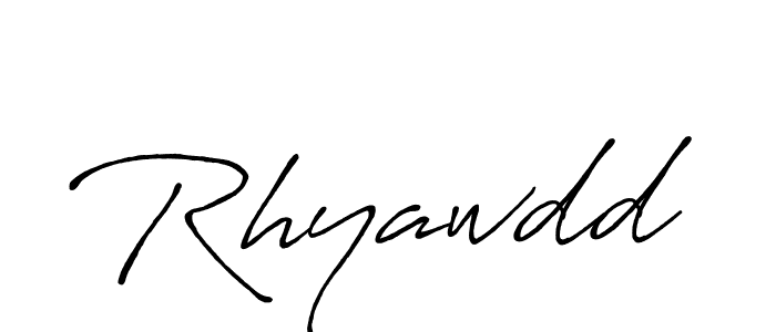 How to make Rhyawdd signature? Antro_Vectra_Bolder is a professional autograph style. Create handwritten signature for Rhyawdd name. Rhyawdd signature style 7 images and pictures png