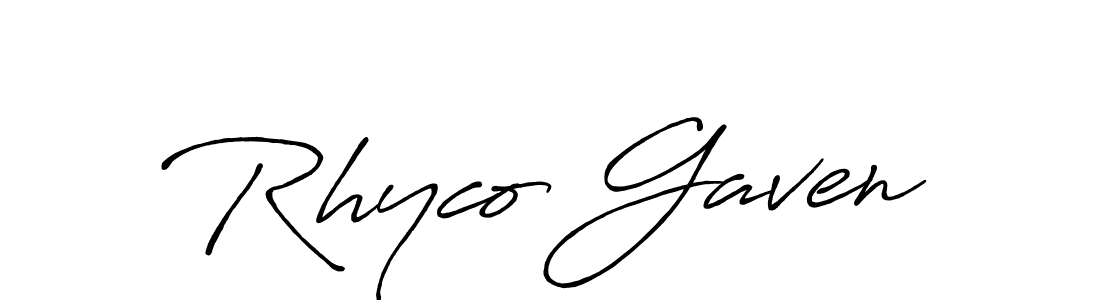 Once you've used our free online signature maker to create your best signature Antro_Vectra_Bolder style, it's time to enjoy all of the benefits that Rhyco Gaven name signing documents. Rhyco Gaven signature style 7 images and pictures png