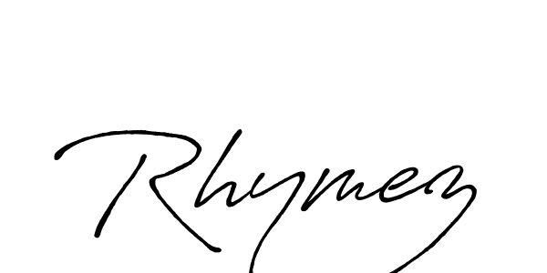 Rhymez stylish signature style. Best Handwritten Sign (Antro_Vectra_Bolder) for my name. Handwritten Signature Collection Ideas for my name Rhymez. Rhymez signature style 7 images and pictures png