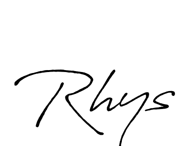 How to make Rhys signature? Antro_Vectra_Bolder is a professional autograph style. Create handwritten signature for Rhys name. Rhys signature style 7 images and pictures png