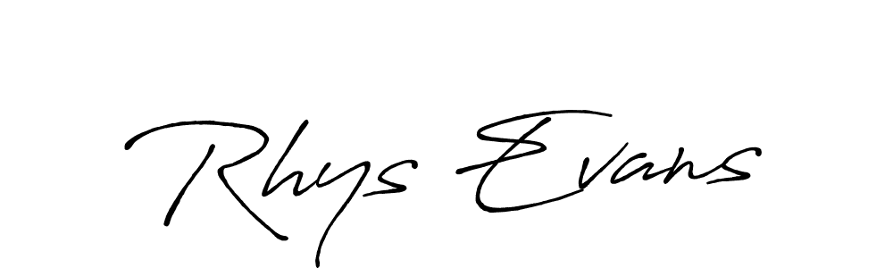 Rhys Evans stylish signature style. Best Handwritten Sign (Antro_Vectra_Bolder) for my name. Handwritten Signature Collection Ideas for my name Rhys Evans. Rhys Evans signature style 7 images and pictures png