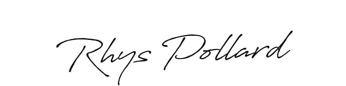 Rhys Pollard stylish signature style. Best Handwritten Sign (Antro_Vectra_Bolder) for my name. Handwritten Signature Collection Ideas for my name Rhys Pollard. Rhys Pollard signature style 7 images and pictures png