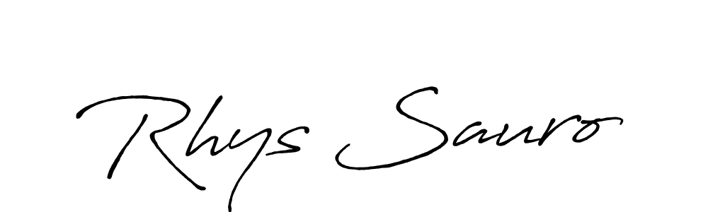 Make a beautiful signature design for name Rhys Sauro. With this signature (Antro_Vectra_Bolder) style, you can create a handwritten signature for free. Rhys Sauro signature style 7 images and pictures png