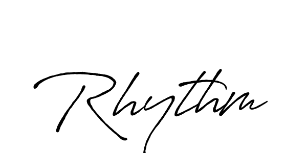 How to make Rhythm signature? Antro_Vectra_Bolder is a professional autograph style. Create handwritten signature for Rhythm name. Rhythm signature style 7 images and pictures png