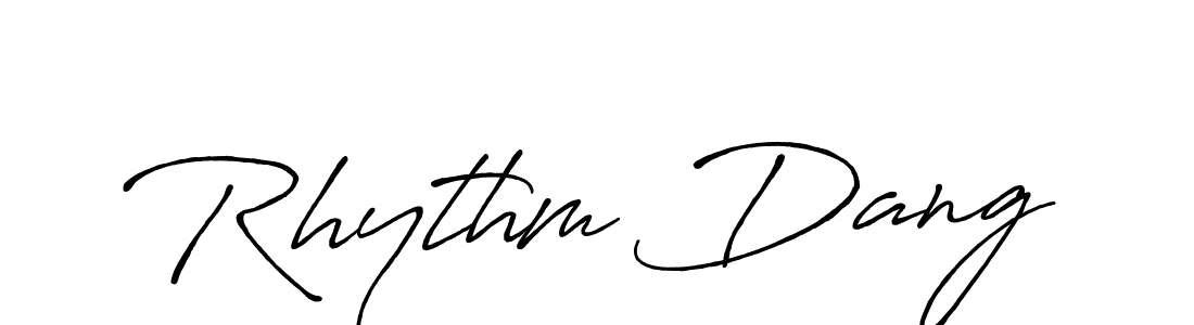 How to make Rhythm Dang name signature. Use Antro_Vectra_Bolder style for creating short signs online. This is the latest handwritten sign. Rhythm Dang signature style 7 images and pictures png
