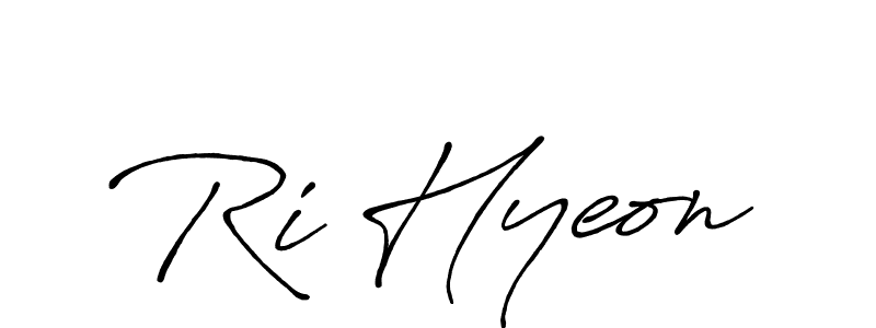 It looks lik you need a new signature style for name Ri Hyeon. Design unique handwritten (Antro_Vectra_Bolder) signature with our free signature maker in just a few clicks. Ri Hyeon signature style 7 images and pictures png