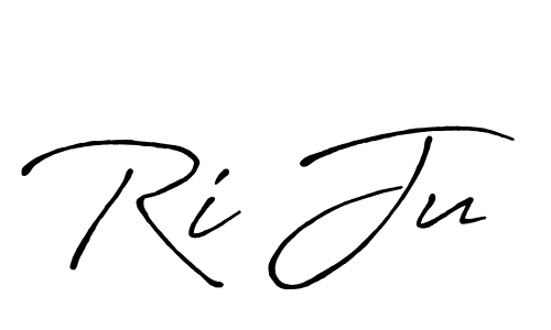 Create a beautiful signature design for name Ri Ju. With this signature (Antro_Vectra_Bolder) fonts, you can make a handwritten signature for free. Ri Ju signature style 7 images and pictures png