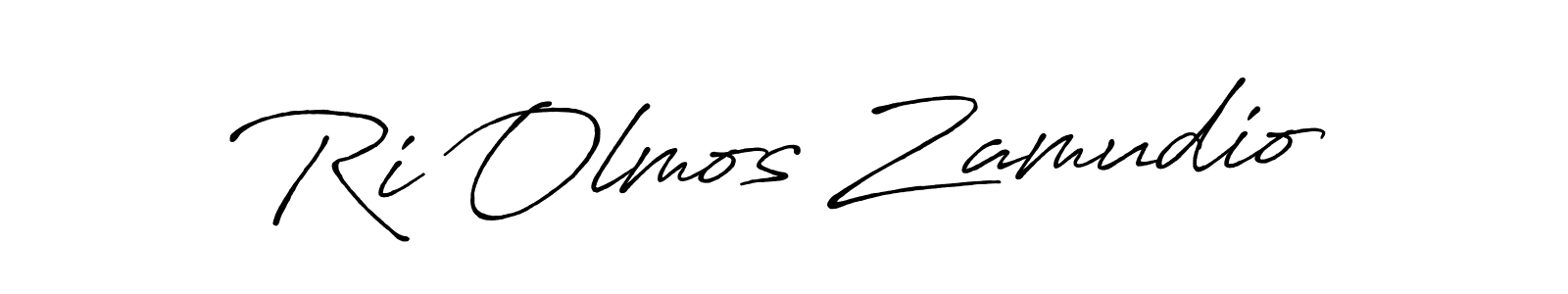 Ri Olmos Zamudio stylish signature style. Best Handwritten Sign (Antro_Vectra_Bolder) for my name. Handwritten Signature Collection Ideas for my name Ri Olmos Zamudio. Ri Olmos Zamudio signature style 7 images and pictures png