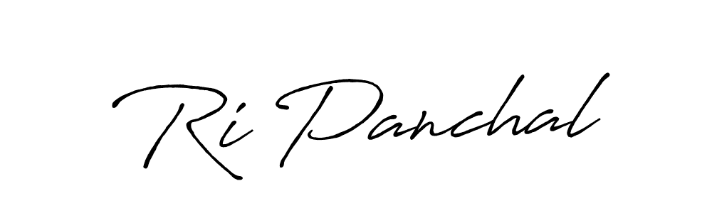 Design your own signature with our free online signature maker. With this signature software, you can create a handwritten (Antro_Vectra_Bolder) signature for name Ri Panchal. Ri Panchal signature style 7 images and pictures png