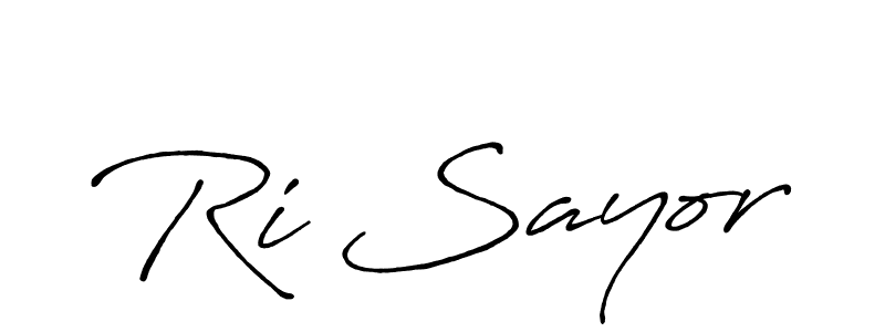 How to make Ri Sayor signature? Antro_Vectra_Bolder is a professional autograph style. Create handwritten signature for Ri Sayor name. Ri Sayor signature style 7 images and pictures png