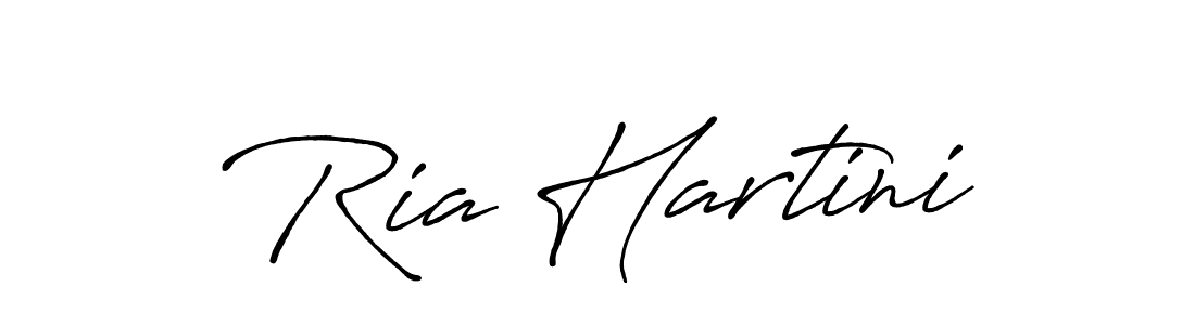 Create a beautiful signature design for name Ria Hartini. With this signature (Antro_Vectra_Bolder) fonts, you can make a handwritten signature for free. Ria Hartini signature style 7 images and pictures png