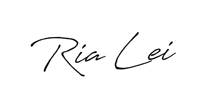 Create a beautiful signature design for name Ria Lei. With this signature (Antro_Vectra_Bolder) fonts, you can make a handwritten signature for free. Ria Lei signature style 7 images and pictures png