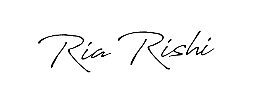 Make a beautiful signature design for name Ria Rishi. With this signature (Antro_Vectra_Bolder) style, you can create a handwritten signature for free. Ria Rishi signature style 7 images and pictures png