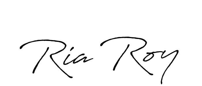 Make a beautiful signature design for name Ria Roy. With this signature (Antro_Vectra_Bolder) style, you can create a handwritten signature for free. Ria Roy signature style 7 images and pictures png