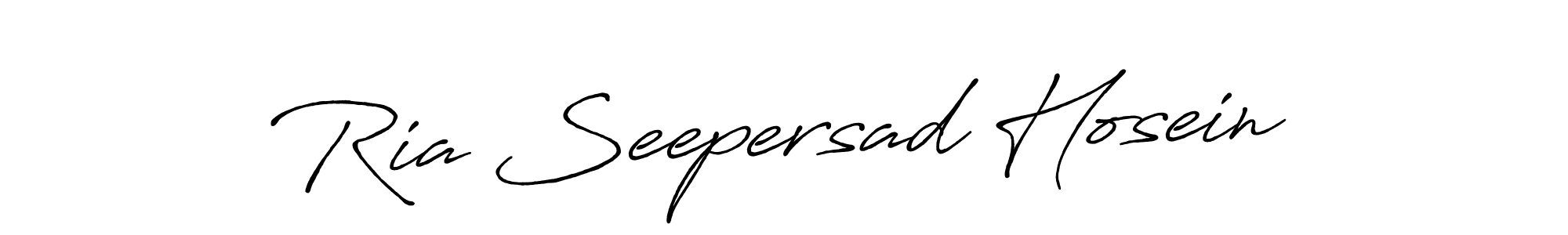 The best way (Antro_Vectra_Bolder) to make a short signature is to pick only two or three words in your name. The name Ria Seepersad Hosein include a total of six letters. For converting this name. Ria Seepersad Hosein signature style 7 images and pictures png