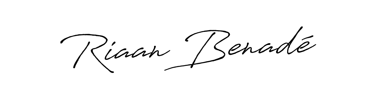 Antro_Vectra_Bolder is a professional signature style that is perfect for those who want to add a touch of class to their signature. It is also a great choice for those who want to make their signature more unique. Get Riaan Benadé name to fancy signature for free. Riaan Benadé signature style 7 images and pictures png
