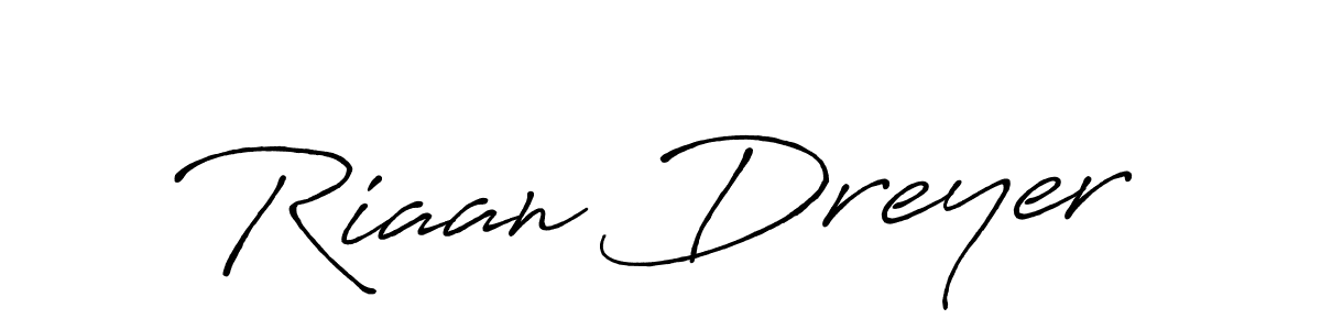 Create a beautiful signature design for name Riaan Dreyer. With this signature (Antro_Vectra_Bolder) fonts, you can make a handwritten signature for free. Riaan Dreyer signature style 7 images and pictures png