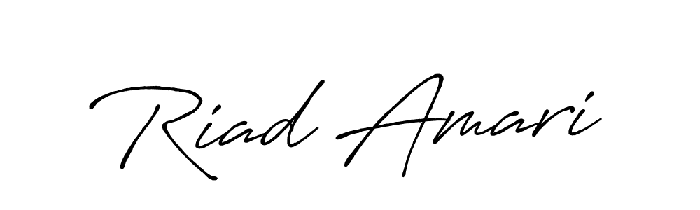 Make a beautiful signature design for name Riad Amari. Use this online signature maker to create a handwritten signature for free. Riad Amari signature style 7 images and pictures png