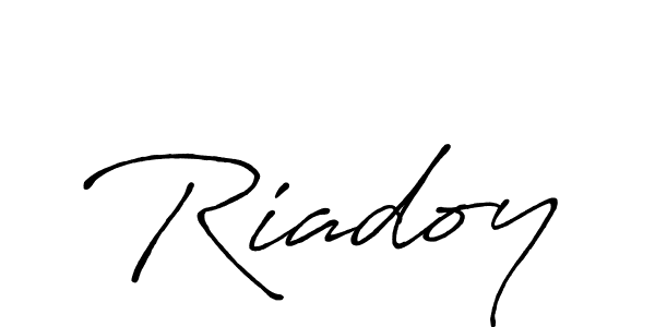 It looks lik you need a new signature style for name Riadoy. Design unique handwritten (Antro_Vectra_Bolder) signature with our free signature maker in just a few clicks. Riadoy signature style 7 images and pictures png