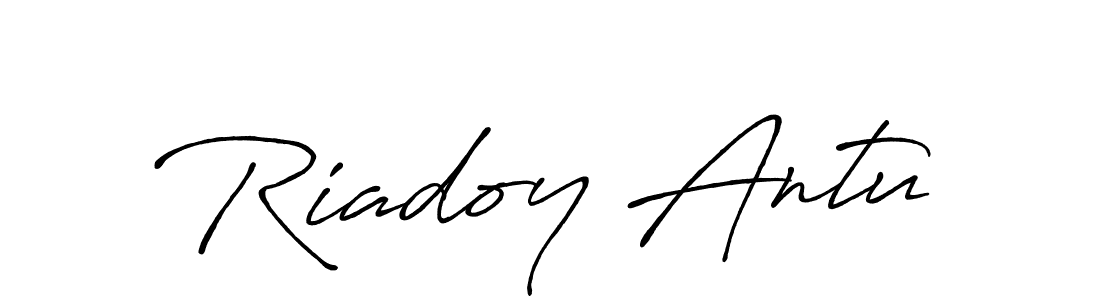 if you are searching for the best signature style for your name Riadoy Antu. so please give up your signature search. here we have designed multiple signature styles  using Antro_Vectra_Bolder. Riadoy Antu signature style 7 images and pictures png