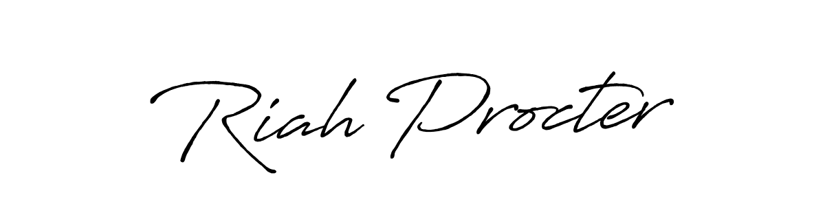 Also You can easily find your signature by using the search form. We will create Riah Procter name handwritten signature images for you free of cost using Antro_Vectra_Bolder sign style. Riah Procter signature style 7 images and pictures png
